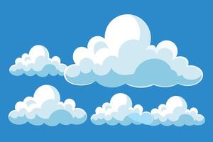 A clouds set different sizes vector