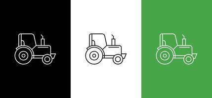 Tractor truck icon. Line, glyph and filled outline colorful version, Farm tractor outline and filled sign. Symbol, logo illustration. Different style icons set. Pixel perfect graphics vector