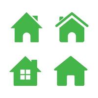 Collection home icons. House symbol. Set of real estate objects and houses icons isolated on white background. illustration. vector