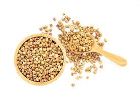 Job tears whole unpolished grains isolated on white background photo