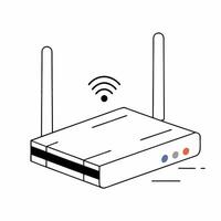 Fast WiFi Router Modern Home Network, Wireless Connectivity. vector