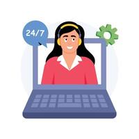 Online Technical Support Concepts Style illustrations. EPS 10 File stock illustration vector