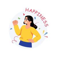 Happiness Concepts Style illustrations. EPS 10 File stock illustration vector