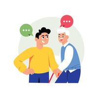 Companionship Concepts Style illustrations. EPS 10 File stock illustration vector