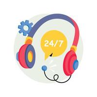 Hotline Support Service Concepts Style illustrations. EPS 10 File stock illustration vector
