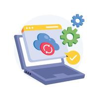 Cloud Services Concepts Style illustrations. EPS 10 File stock illustration vector