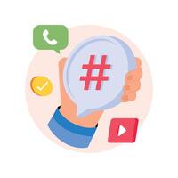 Social Media Customer Service Concepts Style illustrations. EPS 10 File stock illustration vector