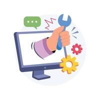 Computer Repair Concepts Style illustrations. EPS 10 File stock illustration vector