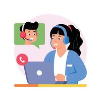 Customer Assistance Concepts Style illustrations. EPS 10 File stock illustration vector