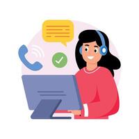 Customer Service Concepts Style illustrations. EPS 10 File stock illustration vector