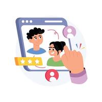 friends Understanding Concepts Style illustrations. EPS 10 File vector