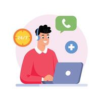 Customer Inquiries Concepts Style illustrations. EPS 10 File stock illustration vector