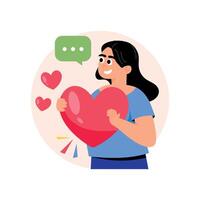 Love Yourself Concepts Style illustrations. EPS 10 File stock illustration vector