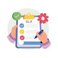 Service Level Agreement Concepts Style illustrations. EPS 10 File stock illustration vector