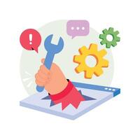 Troubleshooting Concepts Style illustrations. EPS 10 File vector