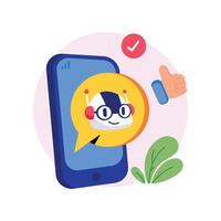 It Chatbot Concepts Style illustrations. EPS 10 File stock illustration vector