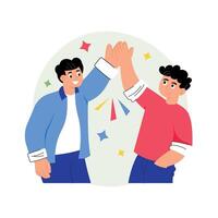 High Five Concepts Style illustrations. EPS 10 File stock illustration vector