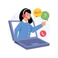 Live Chat Concepts Style illustrations. EPS 10 File vector
