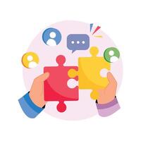 Puzzles Concepts Style illustrations. EPS 10 File stock illustration vector