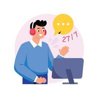 Customer Support Concepts Style illustrations. EPS 10 File stock illustration vector