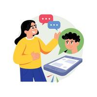 Sharing Concepts Style illustrations. EPS 10 File stock illustration vector