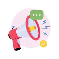 Megaphone Concepts Style illustrations. EPS 10 File stock illustration vector