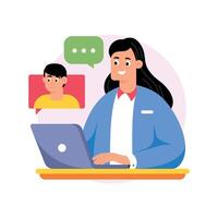 Chat With Friend Concepts Style illustrations. EPS 10 File stock illustration vector