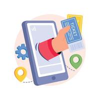 Support Ticket Concepts Style illustrations. EPS 10 File vector