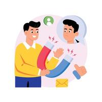 Attracting Customer Concepts Style illustrations. EPS 10 File stock illustration vector