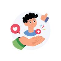 Add Friend Concepts Style illustrations. EPS 10 File stock illustration vector