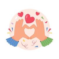 Hand Heart Concepts Style illustrations. EPS 10 File stock illustration vector