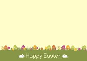 Blank page with border for Easter greetings vector