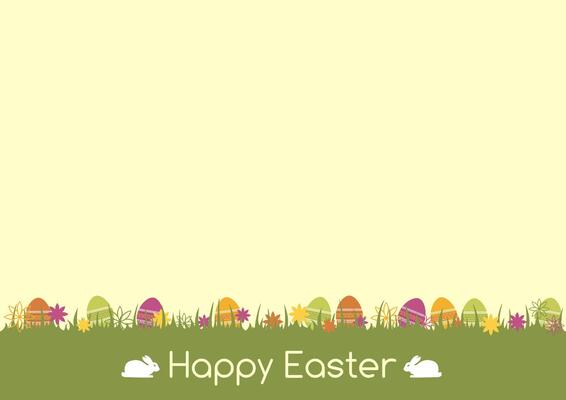 Blank page with border for Easter greetings