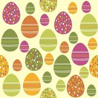 Colored Easter eggs seamless pattern vector