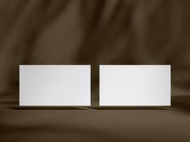 Sleek Mockup for Business Card Presentation in Neutral Tones photo