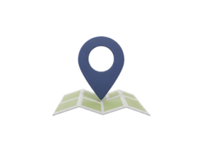 3D Location Pin on a Map Navigation and Exploration png