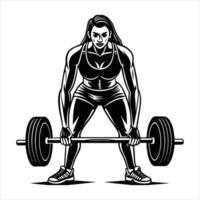 Proper Deadlift Form. vector