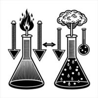 Beaker and a burner colouring book vector