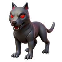 3D Cartoon Dog Render, Fierce Canine png
