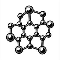 Molecular Lattice Hand Drawn Outline vector