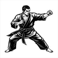 Brazilian JiuJitsu martia vector