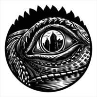 Closeup Reptile Ey vector