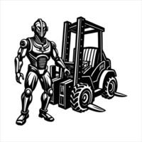 Forklift Design. Simple Flat vector