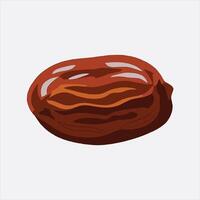 Close Up Illustration Of A Single Delicious Date vector