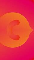 Warm vibrant color gradient background with gently rotating curved shapes. This minimalist abstract vertical background is full HD and a seamless loop. video