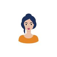 gril character icon design vector