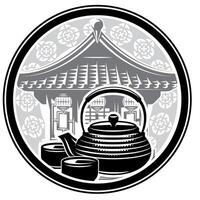 An elegant depiction of a traditional tea ceremony set within a serene temple evoking a sense of calm and cultural appreciation vector