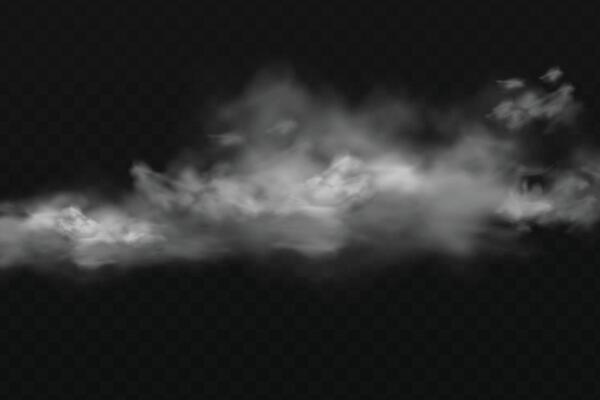 Smoke cloud on black background