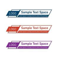 Four different colored text space labels vector