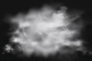 Smoke cloud on black background design vector